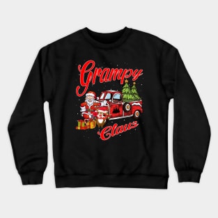 Grampy Claus Santa Car Christmas Funny Awesome Gift Crewneck Sweatshirt